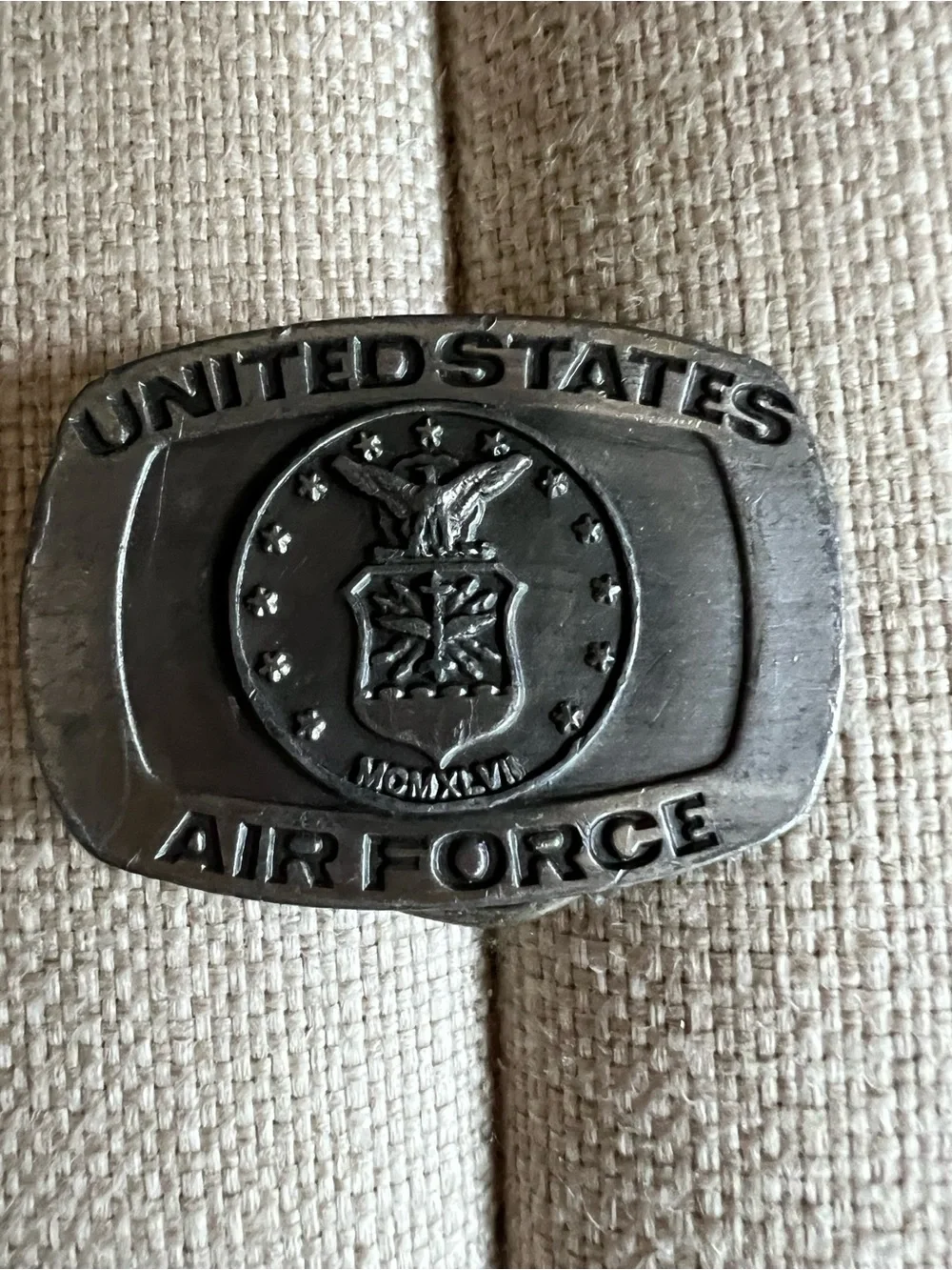 Vintage Siskiyou United States Air Force Belt Buckle with Jay-Pee Leather Belt